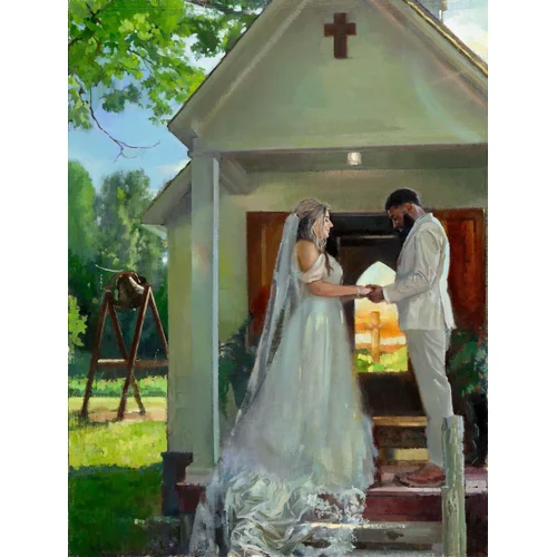 Old Masters–Trained Live Oil Wedding Painting by Anton - Thumbnail 21