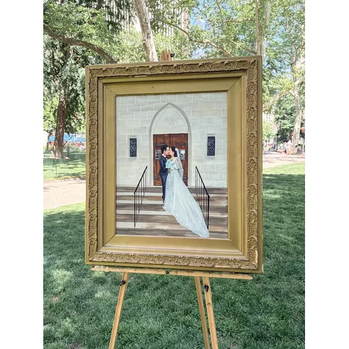 Heirloom-Quality Live Wedding Painting by Rachel - Thumbnail 1