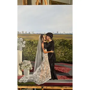 Heirloom-Quality Live Wedding Painting by Rachel - Thumbnail 2
