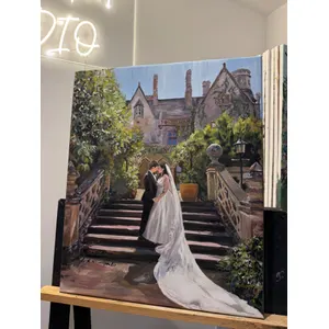 Romantic, Storytelling Live Wedding Painting by Krystyna - Thumbnail 7