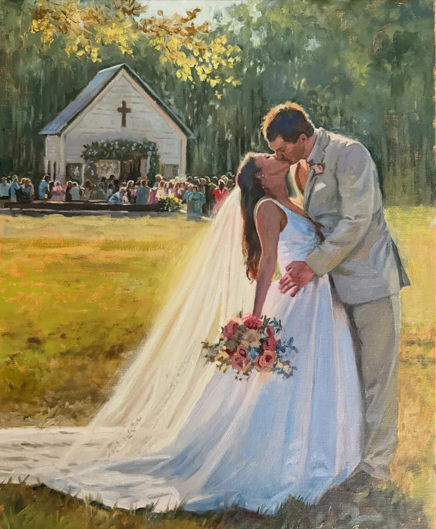 Southern Realism Wedding Painting by Johnna - Image 1