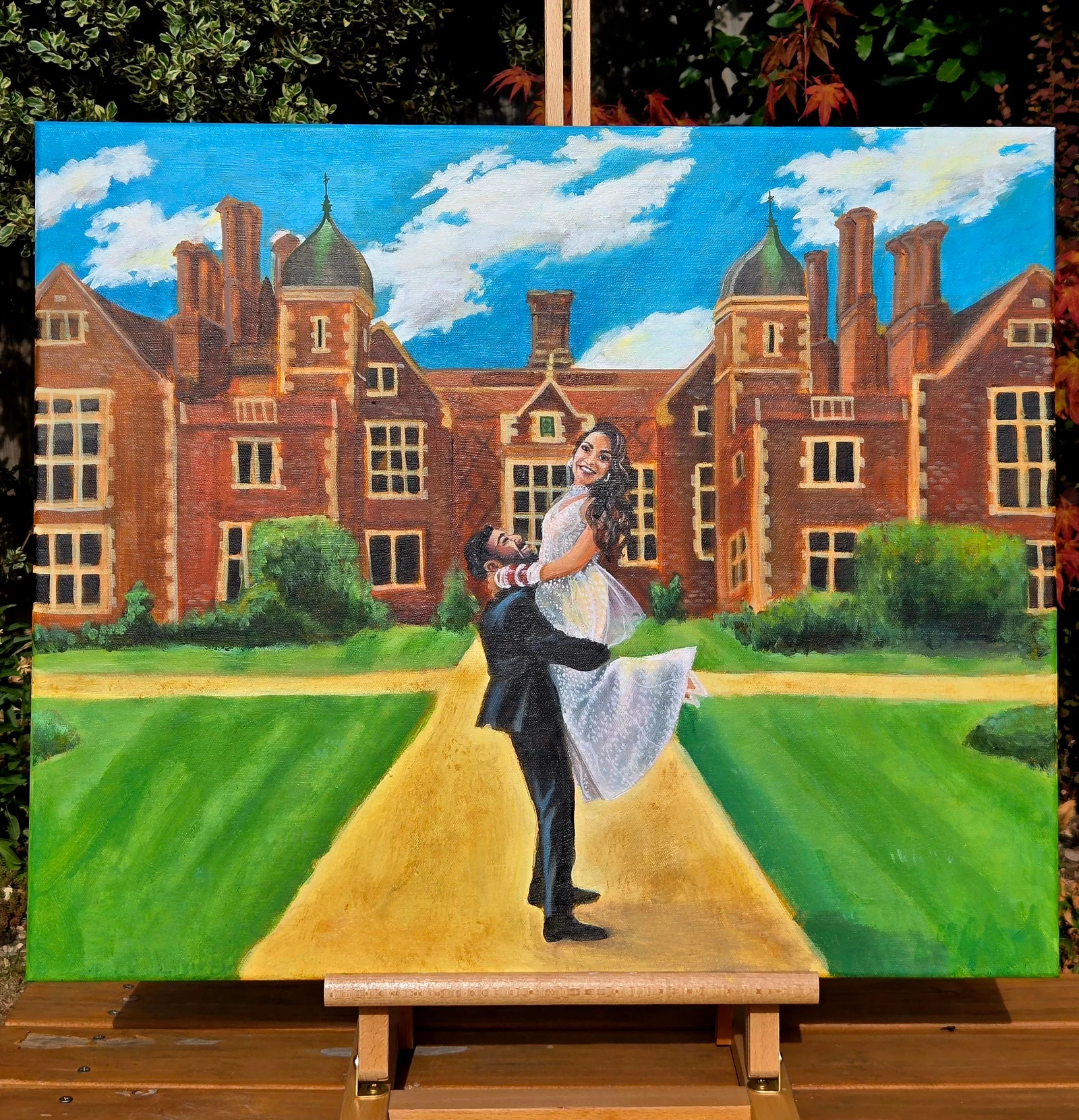 Vibrant Live Wedding Painting by Gagan - Image 1