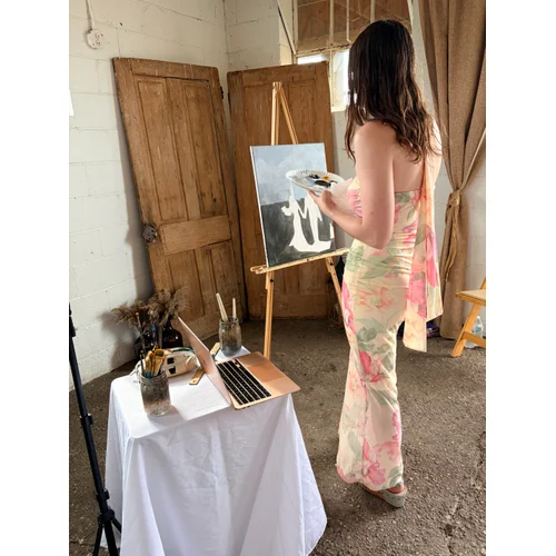 Heirloom-Quality Live Wedding Painting by Rachel - Thumbnail 12