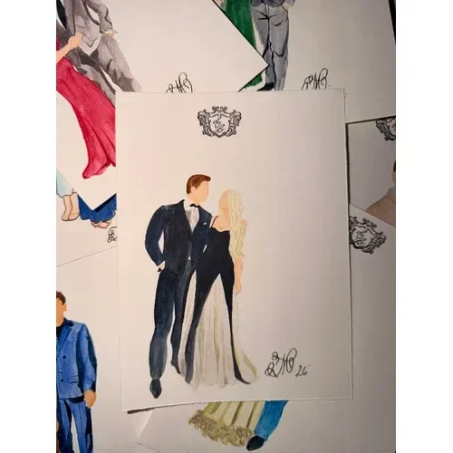 Watercolor Guest Portraits by Melody - Image 1