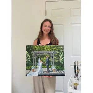 Scenic Landscape Live Wedding Painting by Alexandra - Thumbnail 3