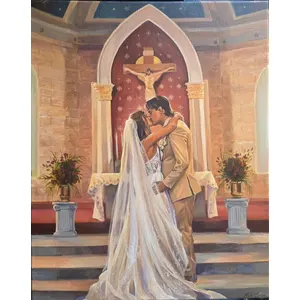 Realism-Focused Live Wedding Painting by Mabel - Thumbnail 1