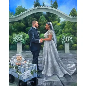 Realism-Focused Live Wedding Painting by Mabel - Thumbnail 4