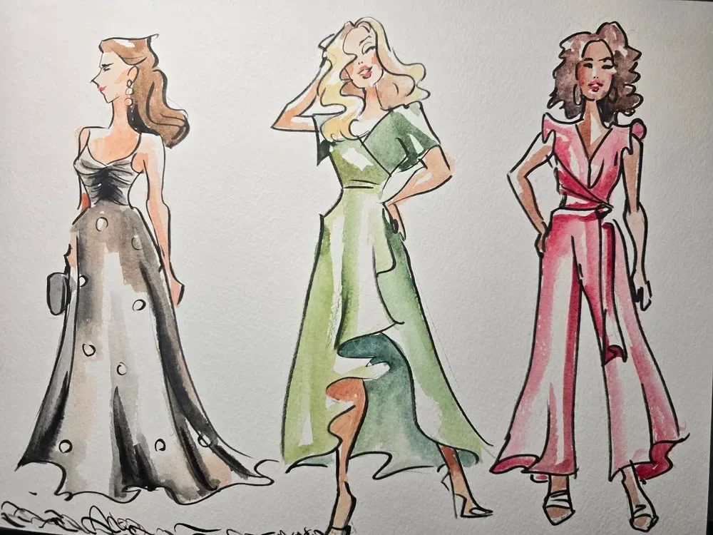 Intimate Watercolor Guest Portraits by Mabel - Image 1