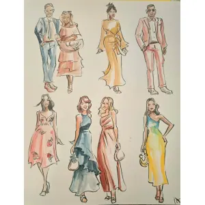 Intimate Watercolor Guest Portraits by Mabel - Thumbnail 5