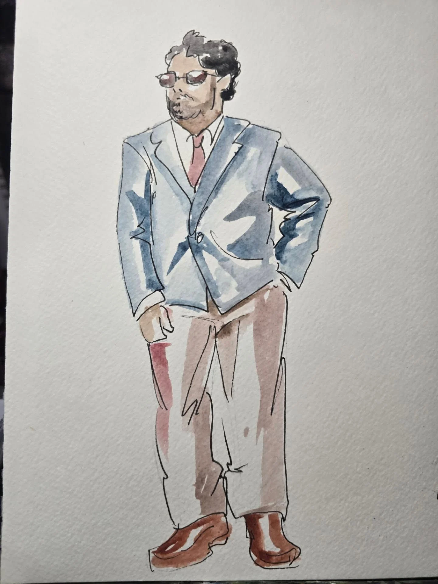 Intimate Watercolor Guest Portraits by Mabel artwork