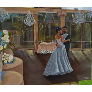 Expressive Acrylic Live Wedding Painting by Alexandra - Thumbnail 1