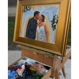 Expressive Acrylic Live Wedding Painting by Alexandra - Thumbnail 6