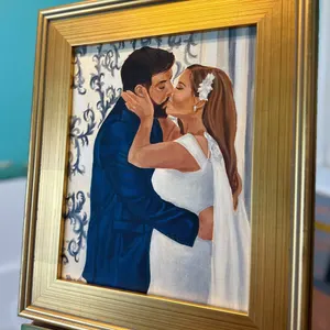 Expressive Acrylic Live Wedding Painting by Alexandra - Thumbnail 4