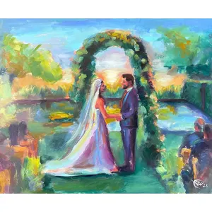 Vibrant Impressionist Wedding Painting by Ryan - Thumbnail 3