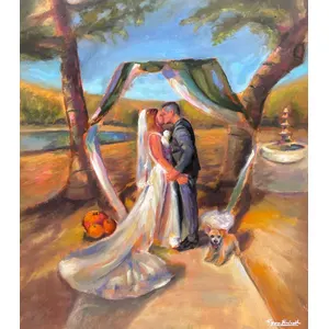 Vibrant Impressionist Wedding Painting by Ryan - Thumbnail 2