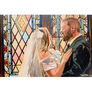 Husband & Wife Live Wedding Painting Team by Aeron & Tracy - Thumbnail 8