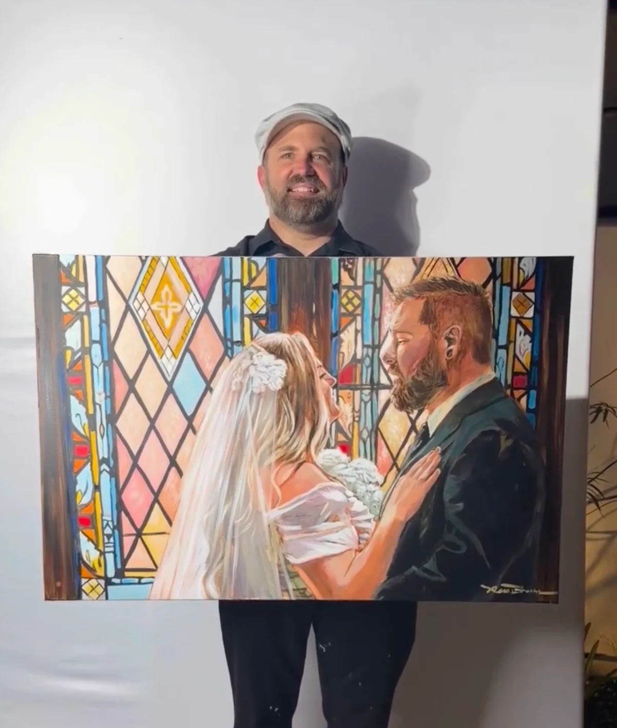 Husband & Wife Live Wedding Painting Team by Aeron & Tracy - Image 1