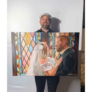 Husband & Wife Live Wedding Painting Team by Aeron & Tracy - Thumbnail 1