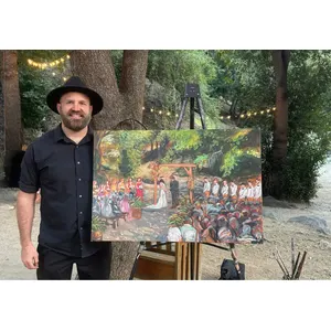 Husband & Wife Live Wedding Painting Team by Aeron & Tracy - Thumbnail 4