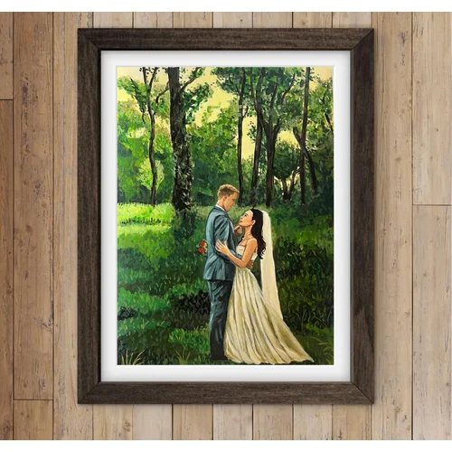 Romantic & Whimsical Live Wedding Painting by Hana - Image 1