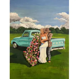 Romantic & Whimsical Live Wedding Painting by Hana - Thumbnail 5