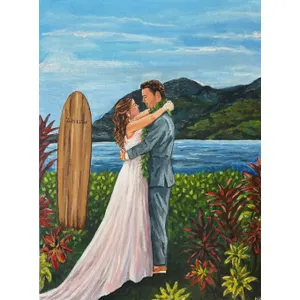 Romantic & Whimsical Live Wedding Painting by Hana - Thumbnail 2