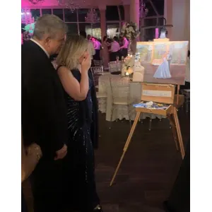 Expressive Acrylic Live Wedding Painting by Alexandra - Thumbnail 8