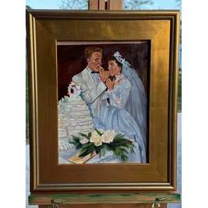 Expressive Acrylic Live Wedding Painting by Alexandra - Thumbnail 8