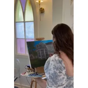 Expressive Acrylic Live Wedding Painting by Alexandra - Thumbnail 7
