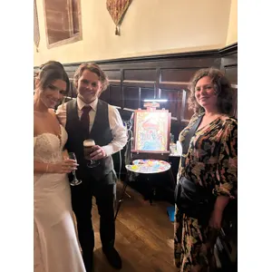 Molly and Michael's grand reveal at their stunning September wedding at Peckforton Castle, Cheshire. Completed live on the day for the couple to take home on the night.