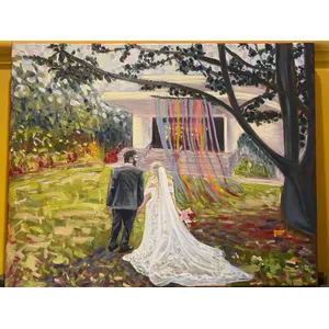 Romantic & evocative live wedding painting by Amy - Thumbnail 1