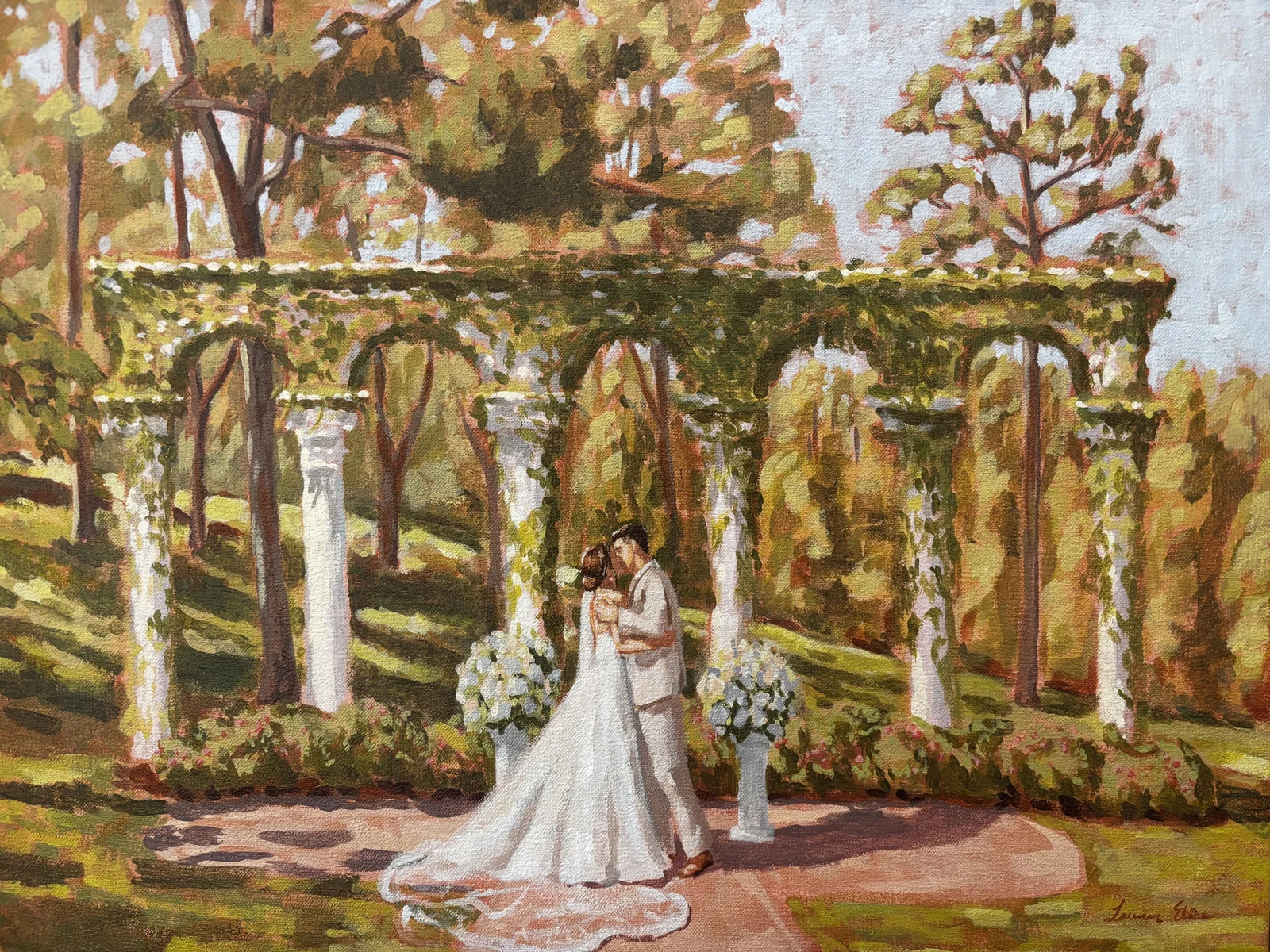 Light-Filled Live Wedding Paintings by Elise artwork