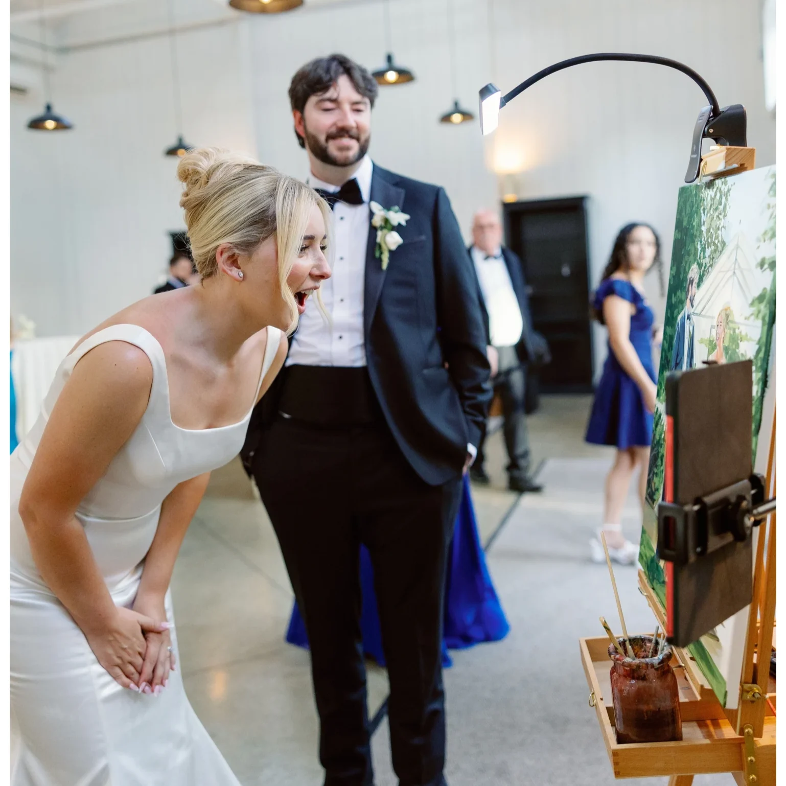 Timeless Live Wedding Painting by Alexandra artwork