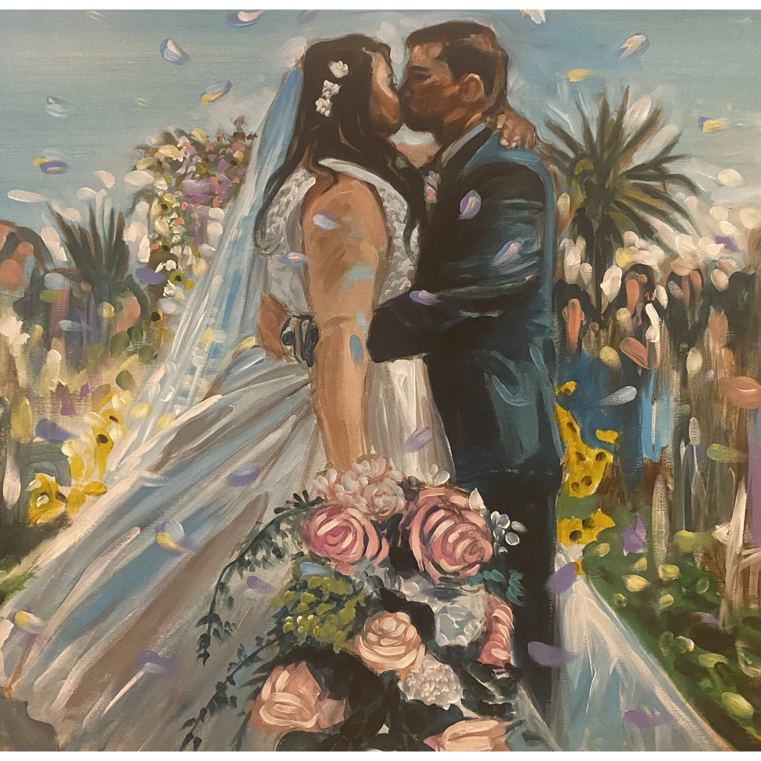 Husband & Wife Live Wedding Painting Team by Aeron & Tracy artwork