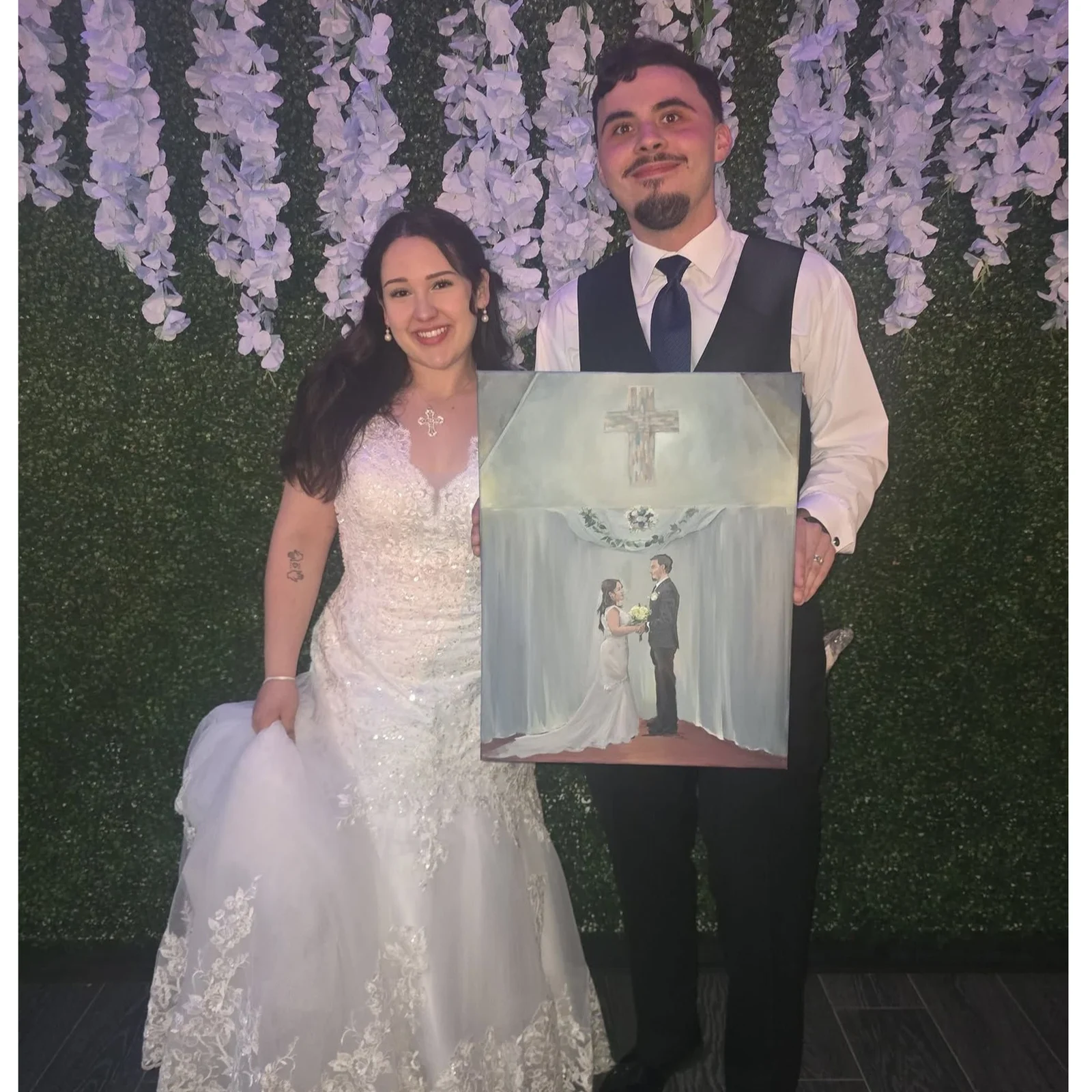 Realism-Focused Live Wedding Painting by Mabel artwork