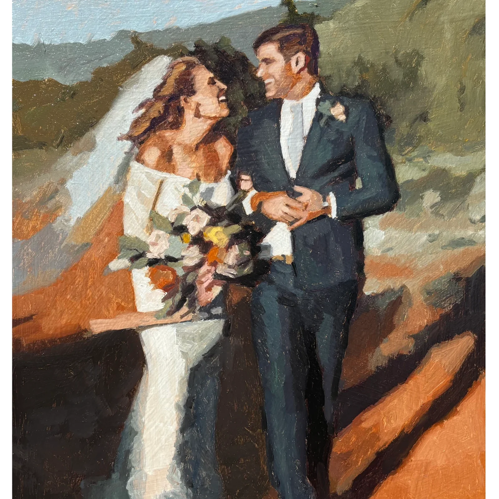 Classically-Trained Oil Wedding Painting by Lauren artwork