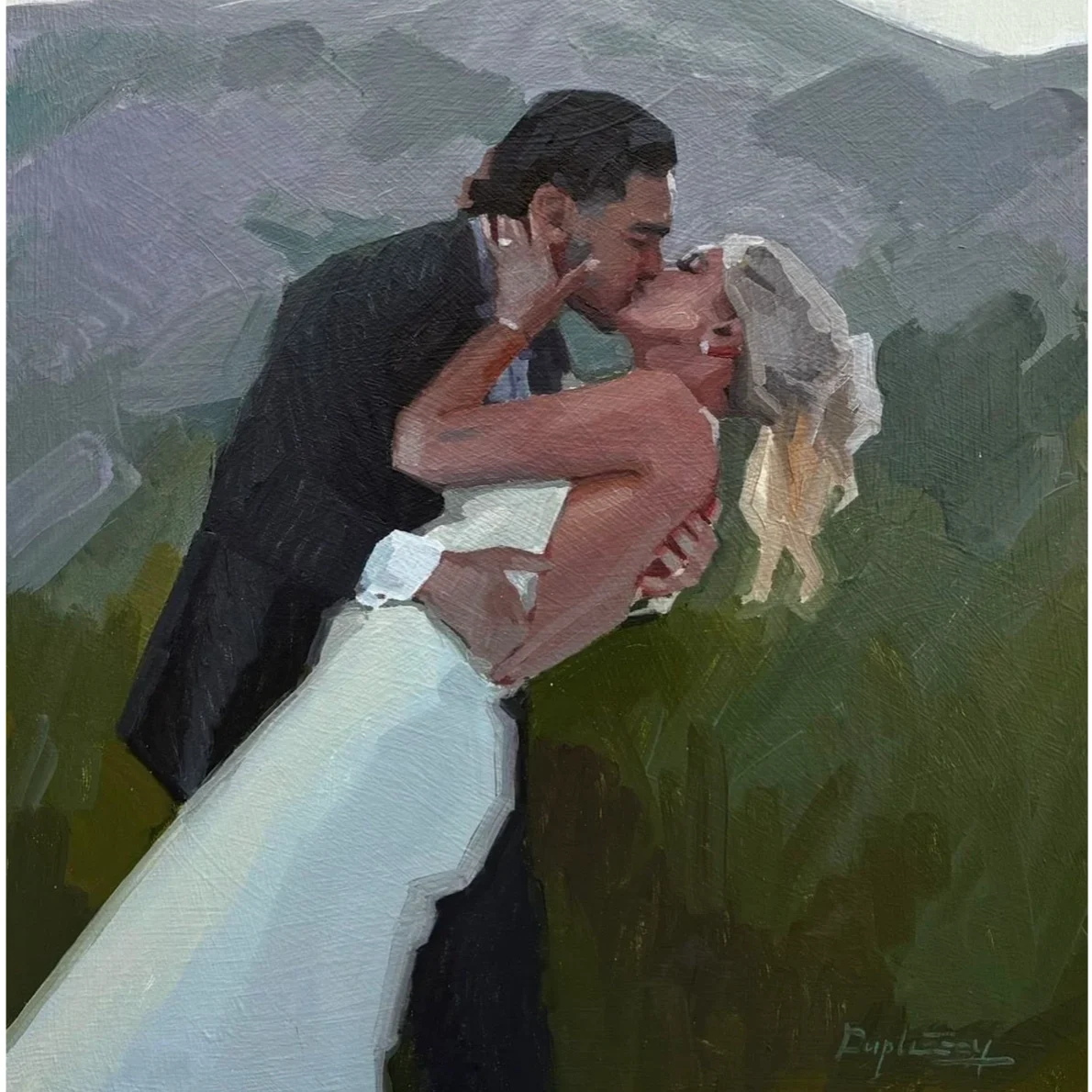 Classically-Trained Oil Wedding Painting by Lauren artwork