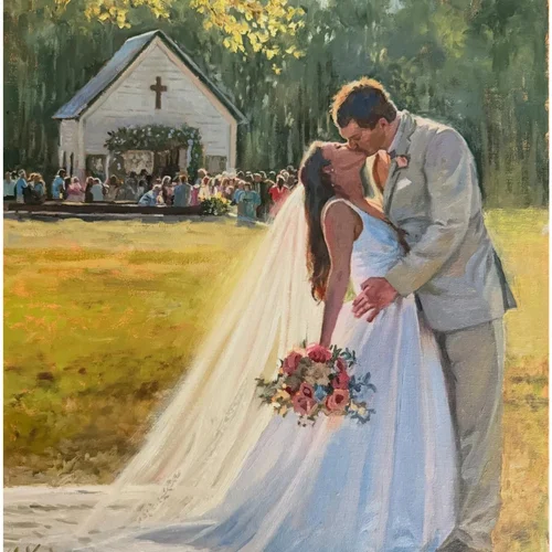 Southern Realism Wedding Painting by Johnna - Image 1