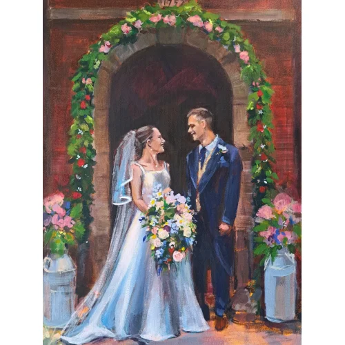 Painterly and Expressive Live Wedding Painting by Lydia - Image 1