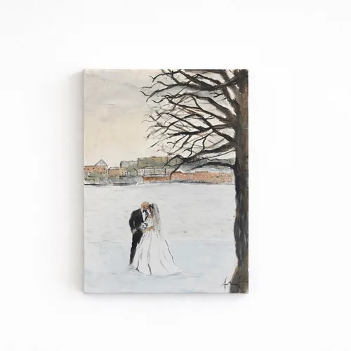 Elegant Live Wedding Painting by Arwa - Thumbnail 3