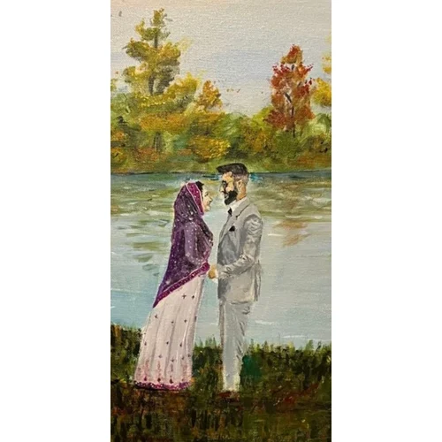 Elegant Live Wedding Painting by Arwa - Thumbnail 8