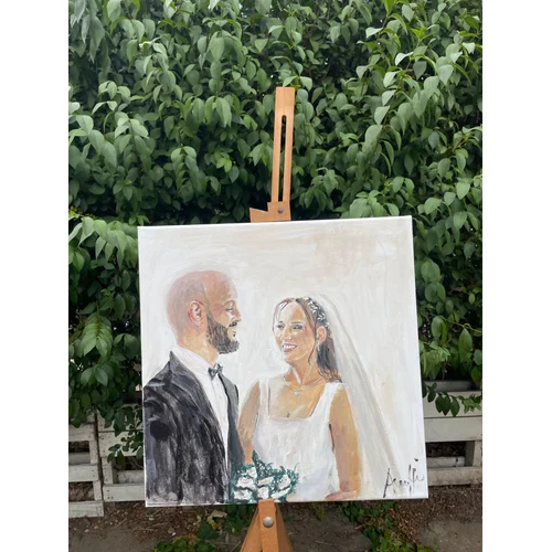 Elegant Live Wedding Painting by Arwa - Thumbnail 2