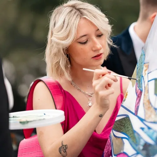 Fine Art Painted Guest Canvas - Collaborative painting experience - Thumbnail 6