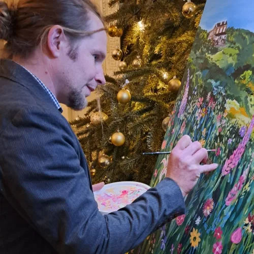 Fine Art Painted Guest Canvas - Collaborative painting experience - Thumbnail 8