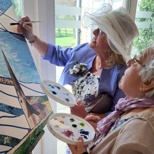 Fine Art Painted Guest Canvas - Collaborative painting experience - Thumbnail 5