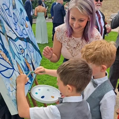 Fine Art Painted Guest Canvas - Collaborative painting experience - Thumbnail 12