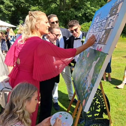 Fine Art Painted Guest Canvas - Collaborative painting experience - Thumbnail 13