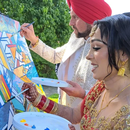 Fine Art Painted Guest Canvas - Collaborative painting experience - Thumbnail 15