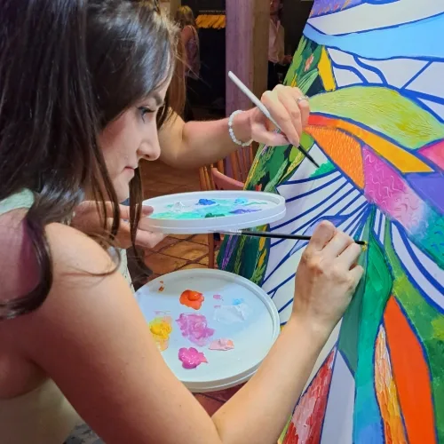 Fine Art Painted Guest Canvas - Collaborative painting experience - Thumbnail 17