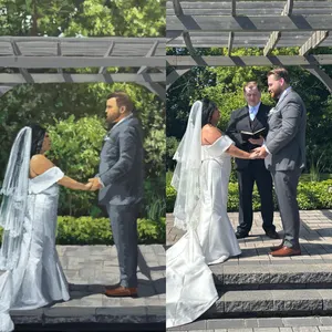 Painted portrait on left, photo reference to the right
